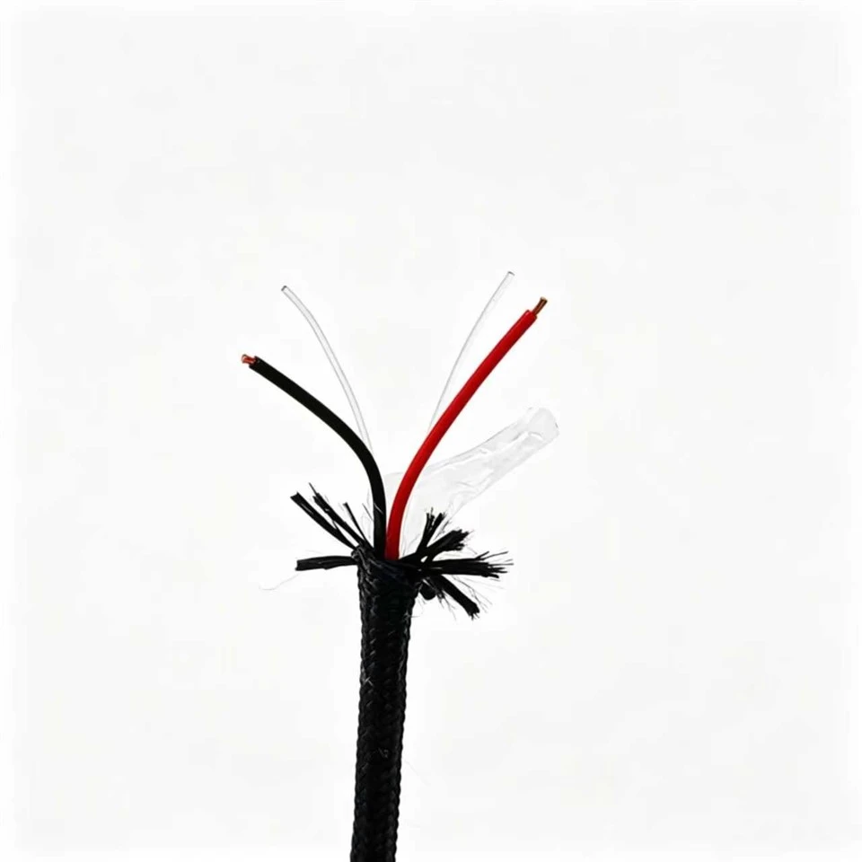 Lightweight Tethered Drone Power Cable 2×0.2mm² Alloy Conductor FEP Insulation 800D Elastic Yarn Braided For Aerial Hover Drone price