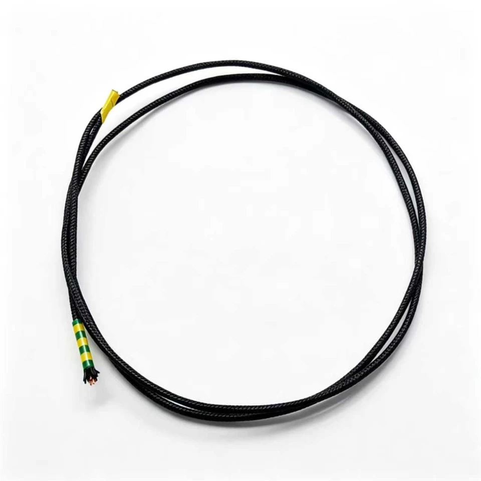 Lightweight Tethered Drone Power Cable 2×0.2mm² Alloy Conductor FEP Insulation 800D Elastic Yarn Braided For Aerial Hover Drone factory